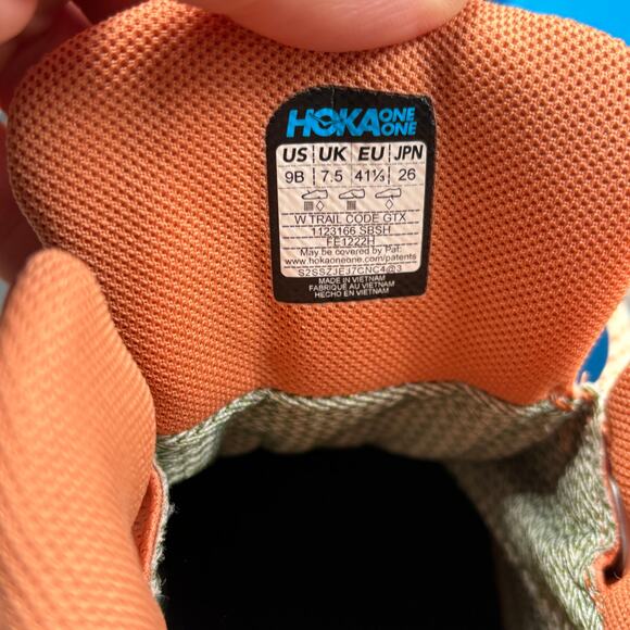 Hoka One One Trail Code Gore-Tex 'Sun Baked Shortbread' Hiking Boots, Women's 9 - Picture 7 of 8